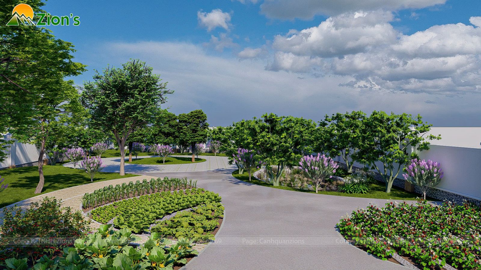 Thiết kế cảnh quan nhà vườn 9000m2 - zions landscape